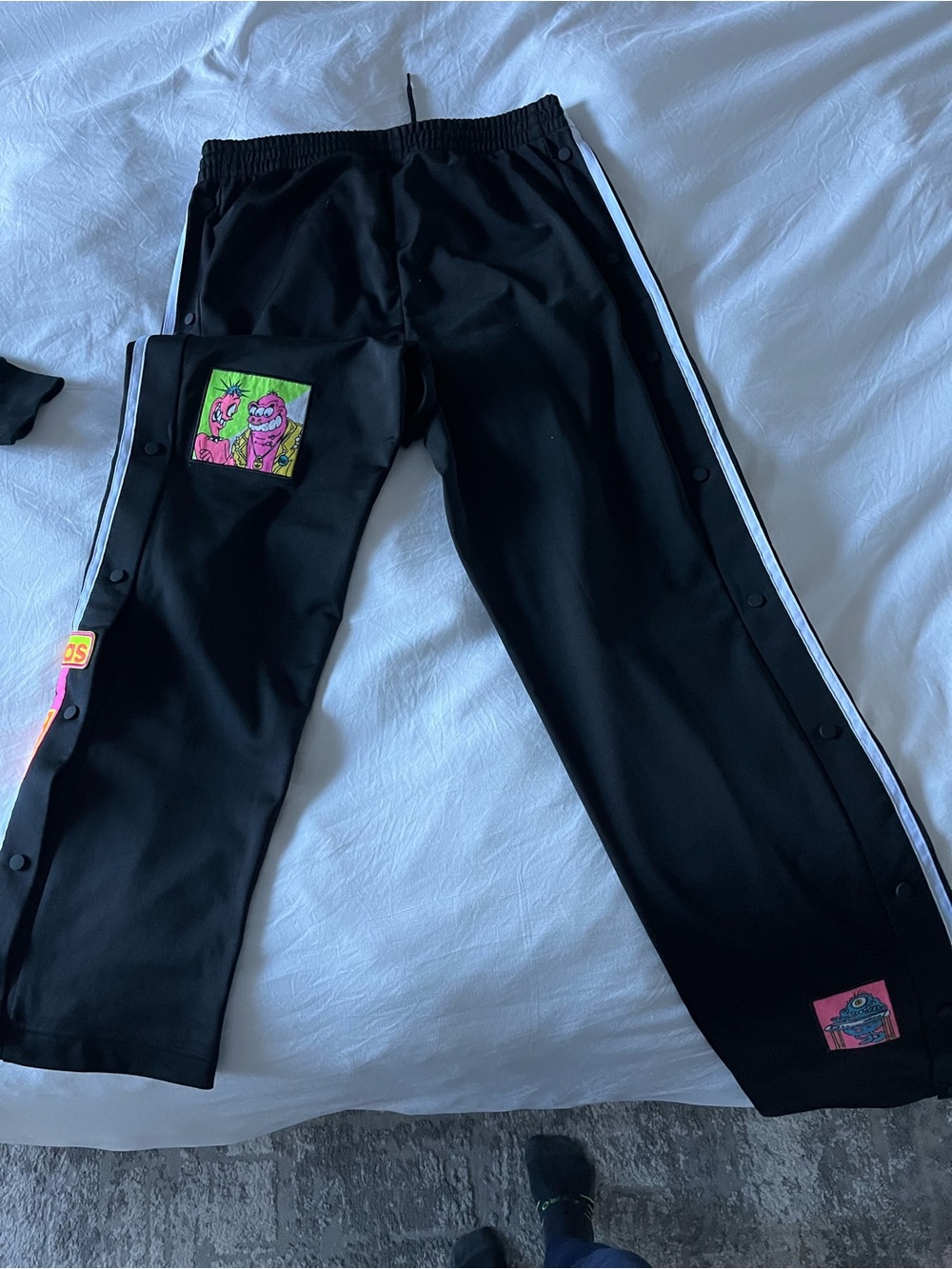 adidas Black Graphic Trefoil Hoodie & Track Pants Set - Picture 3 of 4